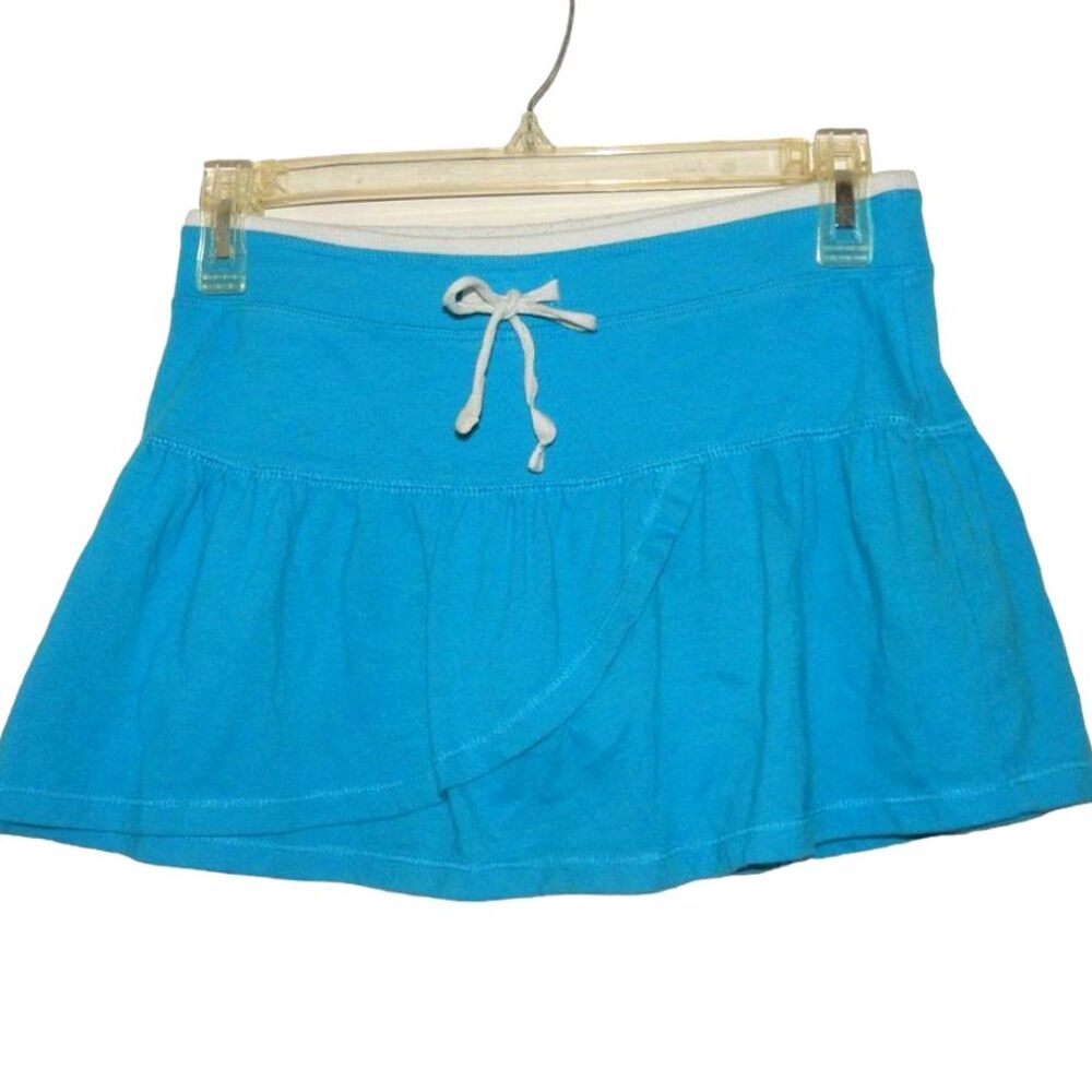 SO girls medium 10/12 solid blue vintage skort